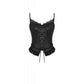 Dark in Love Black Lace Court Lace-Up Camisole