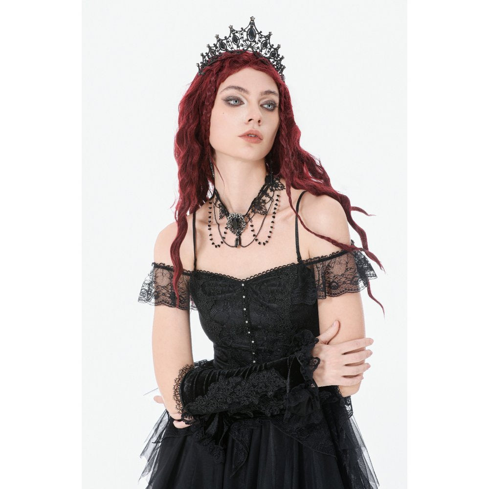 Dark In Love Adelina Vintage Lace-Layered Choker