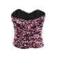 Elegant Strapless Slim Sparkling Tank Top