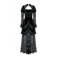 Dark in Love Onyx Romantic Gothic Velvet Lace Princess Gown