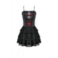 Dark in Love Crimson Shadow Layered-Lace Cake Dress