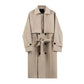 Trench Coat, Men's Mid-Length Loose Overknee British Double-Breasted Coat