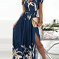 Vireous Long Elegant Greek-Style Pleated Dress, Bridesmaid Dress