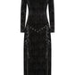 Banned Amara Gothic Burnout Velvet Long Dress