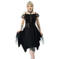 Poizen Industries Banshee Gothic Layered Mini Dress