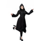 Vixxen Basilica Cathedral-Inspired Printed Zip-Up Hoodie in Black