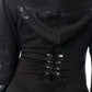 Vixxen Basilica Cathedral-Inspired Printed Zip-Up Hoodie in Black