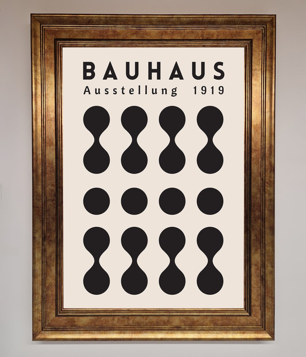 Bauhaus Black 1919 Framed Wall Art