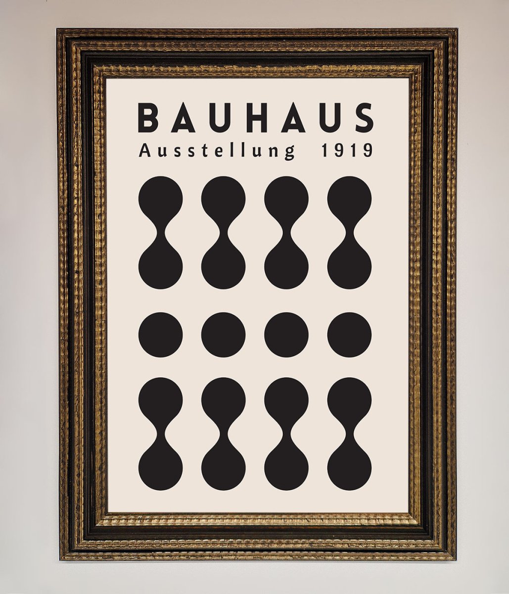 Bauhaus Black 1919 Framed Wall Art
