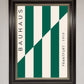 Bauhaus Green and White Framed Print