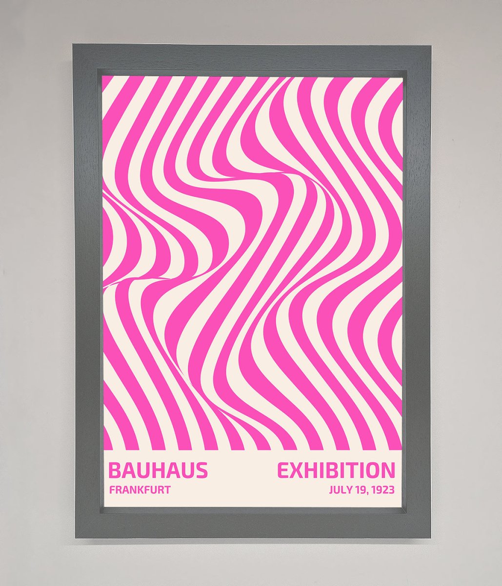 Bauhaus Pink Expedition Framed Wall Art