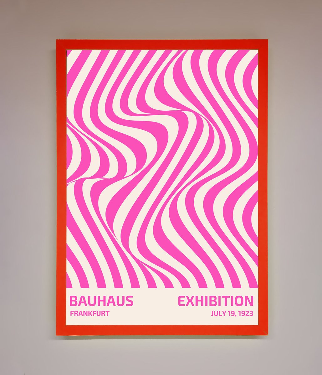 Bauhaus Pink Expedition Framed Wall Art