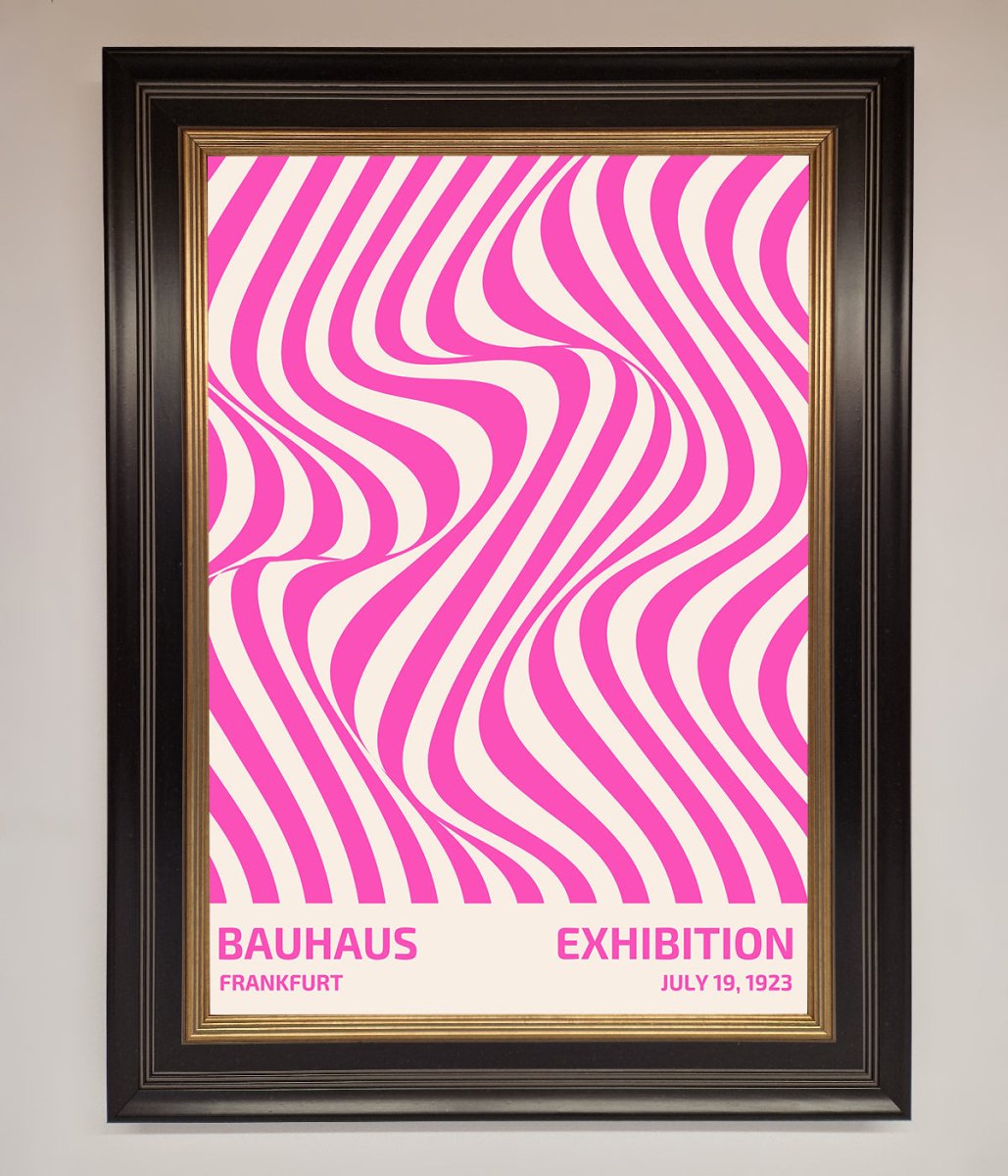Bauhaus Pink Expedition Framed Wall Art