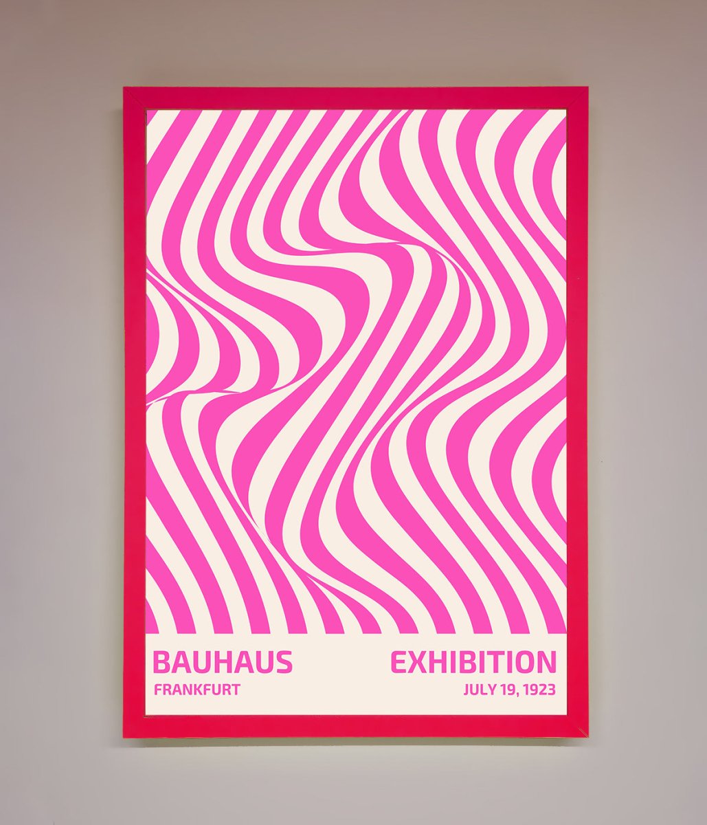 Bauhaus Pink Expedition Framed Wall Art