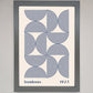 Bauhaus Print 1923 Navy Abstract Framed Poster