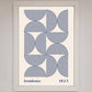 Bauhaus Print 1923 Navy Abstract Framed Poster