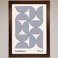 Bauhaus Print 1923 Navy Abstract Framed Poster