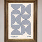 Bauhaus Print 1923 Navy Abstract Framed Poster