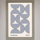 Bauhaus Print 1923 Navy Abstract Framed Poster