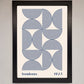 Bauhaus Print 1923 Navy Abstract Framed Poster