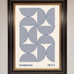 Bauhaus Print 1923 Navy Abstract Framed Poster