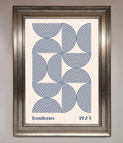 Bauhaus Print 1923 Navy Abstract Framed Poster
