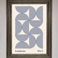 Bauhaus Print 1923 Navy Abstract Framed Poster