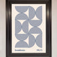 Bauhaus Print 1923 Navy Abstract Framed Poster