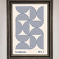 Bauhaus Print 1923 Navy Abstract Framed Poster