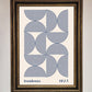 Bauhaus Print 1923 Navy Abstract Framed Poster