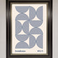 Bauhaus Print 1923 Navy Abstract Framed Poster