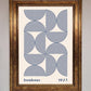 Bauhaus Print 1923 Navy Abstract Framed Poster