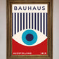 Bauhaus Red and Blue Eye Framed Wall Art