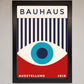 Bauhaus Red and Blue Eye Framed Wall Art