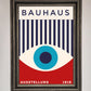 Bauhaus Red and Blue Eye Framed Wall Art