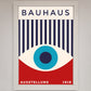 Bauhaus Red and Blue Eye Framed Wall Art