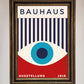 Bauhaus Red and Blue Eye Framed Wall Art