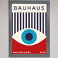 Bauhaus Red and Blue Eye Framed Wall Art