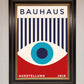 Bauhaus Red and Blue Eye Framed Wall Art