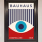 Bauhaus Red and Blue Eye Framed Wall Art
