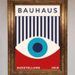 Bauhaus Red and Blue Eye Framed Wall Art