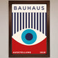 Bauhaus Red and Blue Eye Framed Wall Art