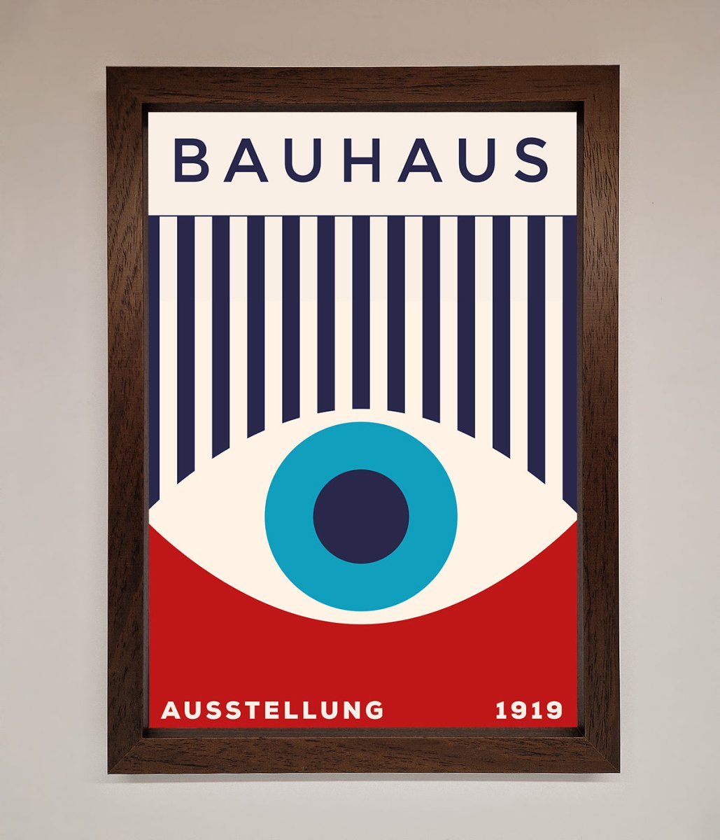 Bauhaus Red and Blue Eye Framed Wall Art
