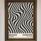 Bauhaus Wavy Black Lines Framed Poster