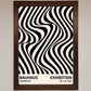 Bauhaus Wavy Black Lines Framed Poster