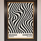 Bauhaus Wavy Black Lines Framed Poster