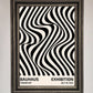 Bauhaus Wavy Black Lines Framed Poster