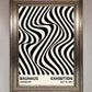 Bauhaus Wavy Black Lines Framed Poster