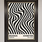 Bauhaus Wavy Black Lines Framed Poster