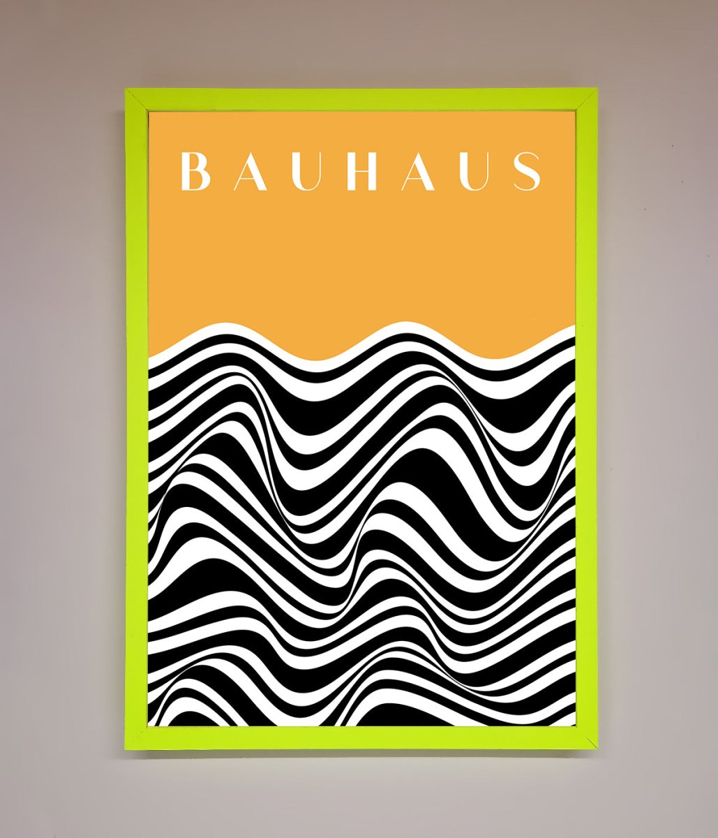 Bauhaus Yellow Framed Poster